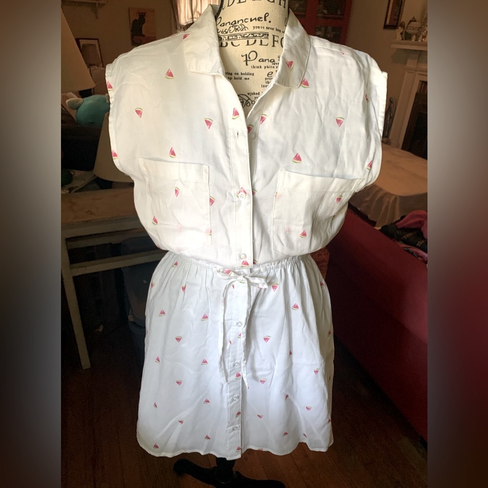 Japna White Cotton lined dress